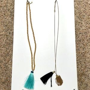2 J Crew tassel necklaces